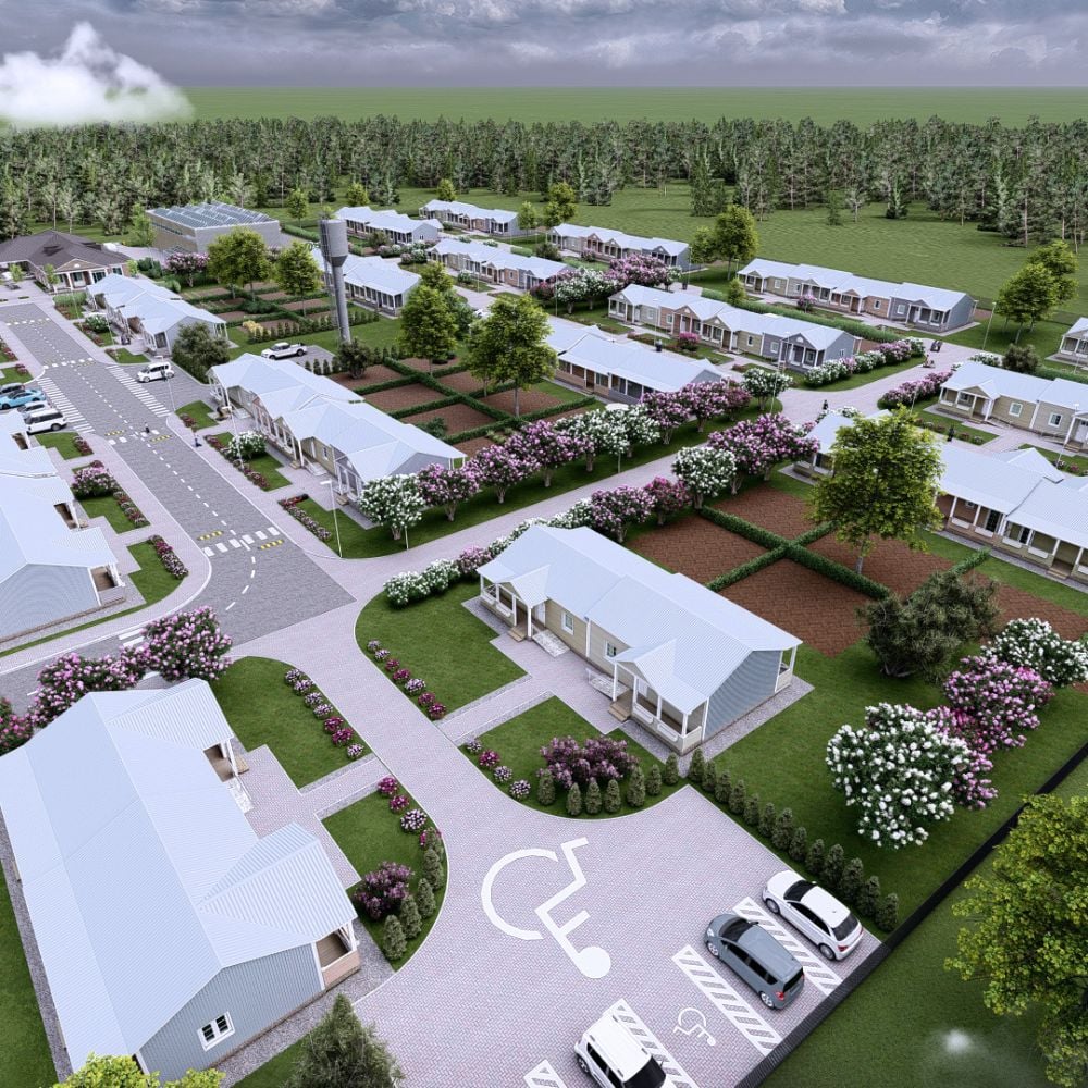 Rendering of the senior living community in the Kyiv Region